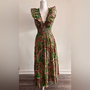 House of Harlow 1960 Green Floral Maxi Dress